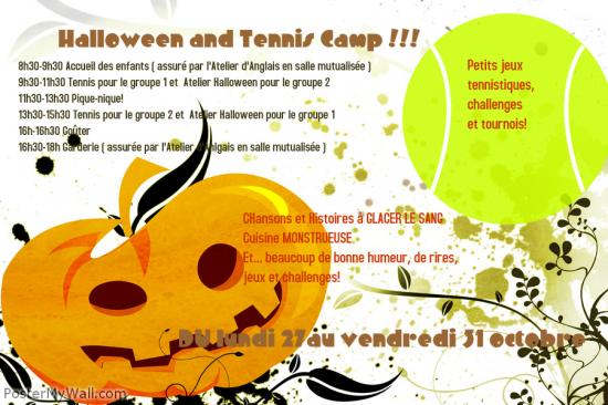 Poster from postermywall halloween tennis camp